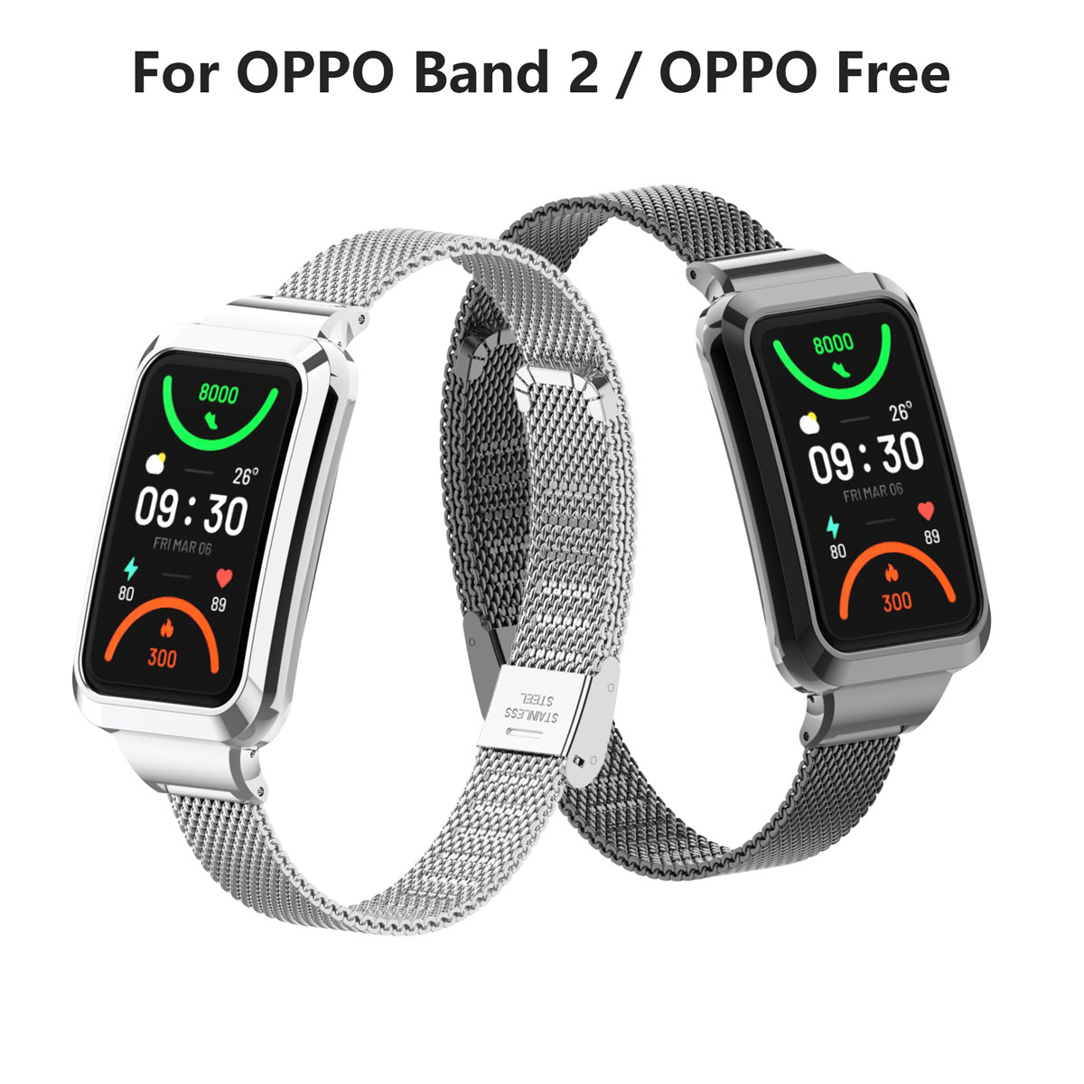 Mesh Strap Metal - Adequado para relógio Oppo Band 2