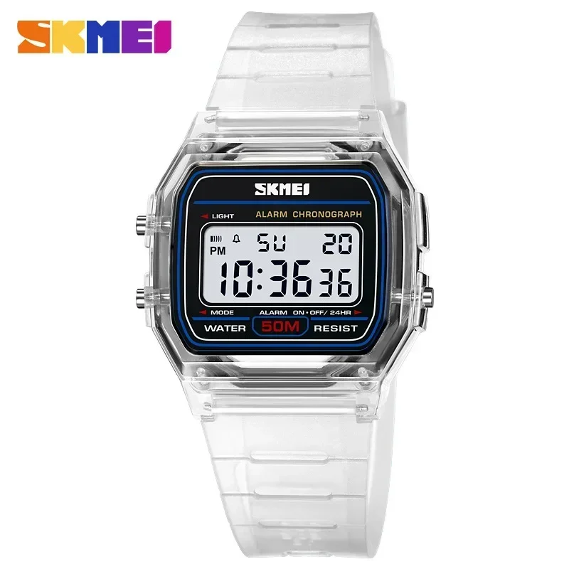 Rubber Strap Diver - Skmei 2056 transparente tpu cinta senhoras