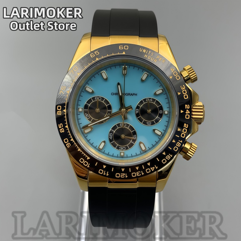 Rubber Strap Diver - Larimoker 39mm relógio esportivo masculino vk63