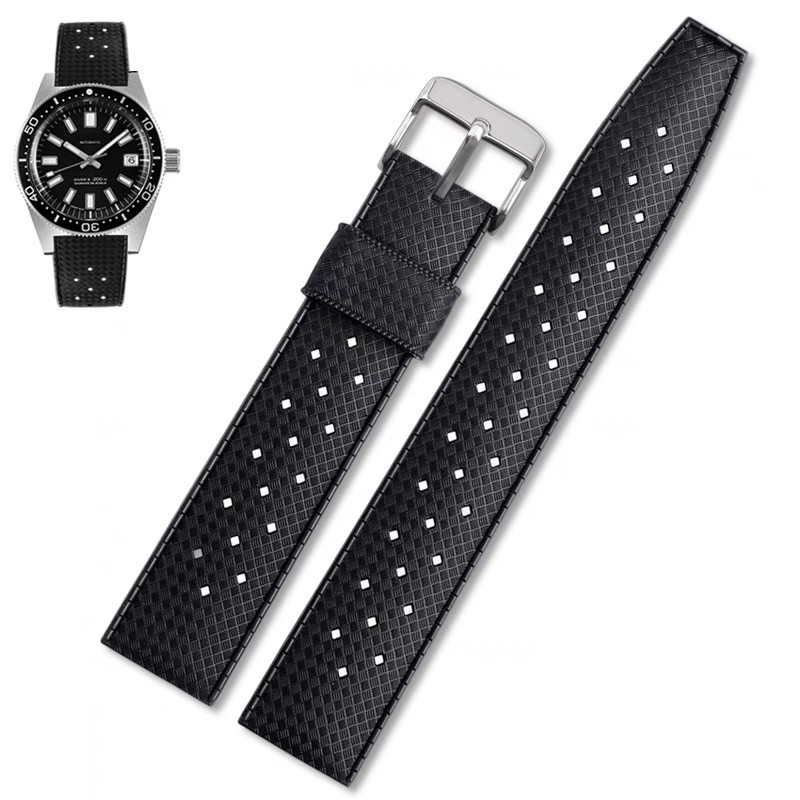 Faixa de borracha tropical de  - Suede Strap Watch avaliação e preço