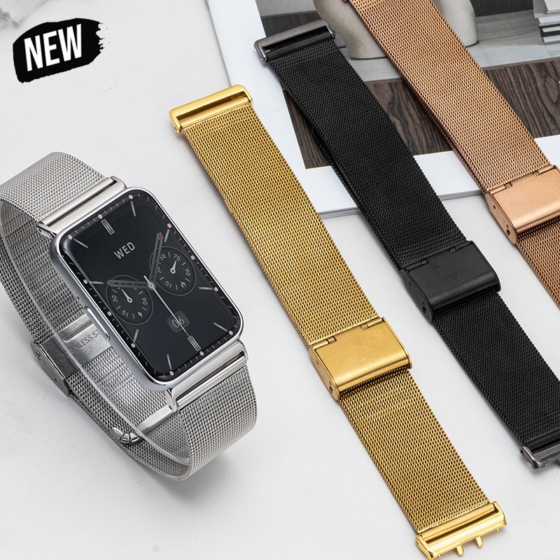 Pulseira de aço inoxidável par - Mesh Strap Metal avaliação e preço