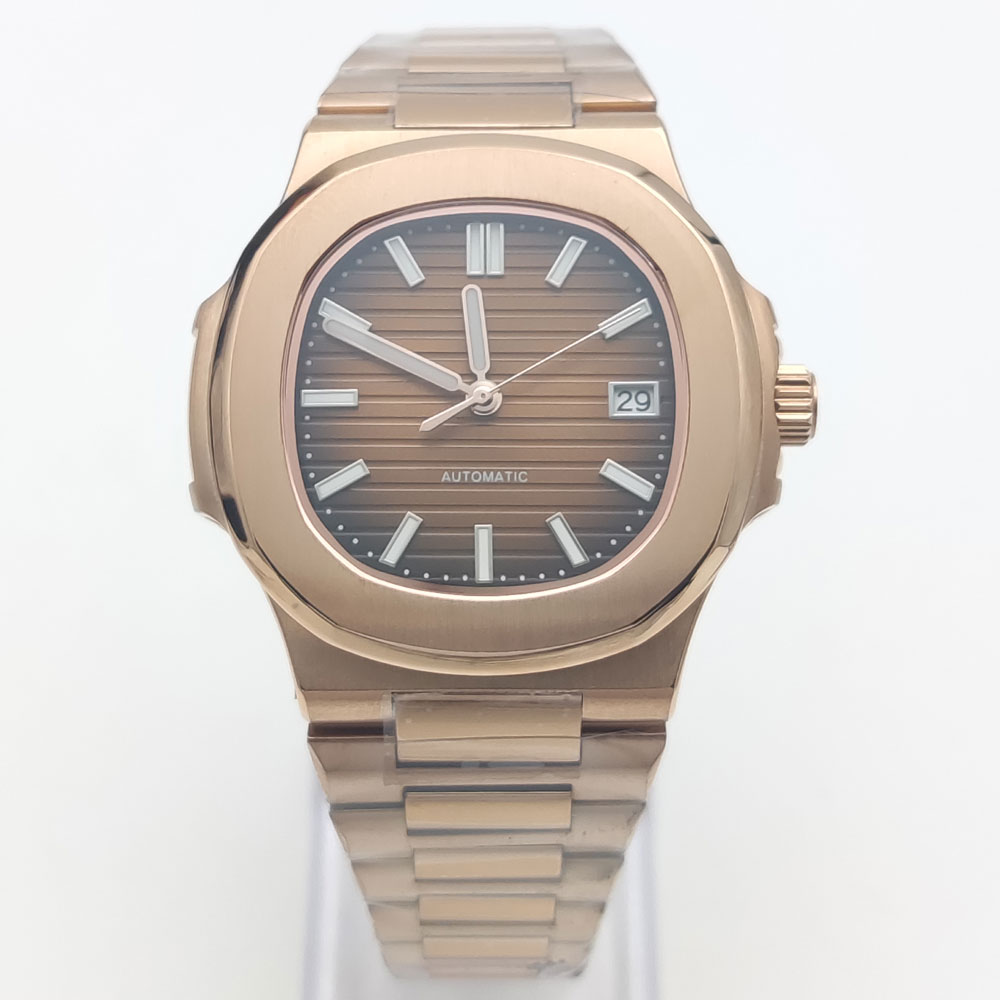 Luxo rosa ouro 40mm quadrado n - Patek Philippe Watch Nautilus avaliação e preço