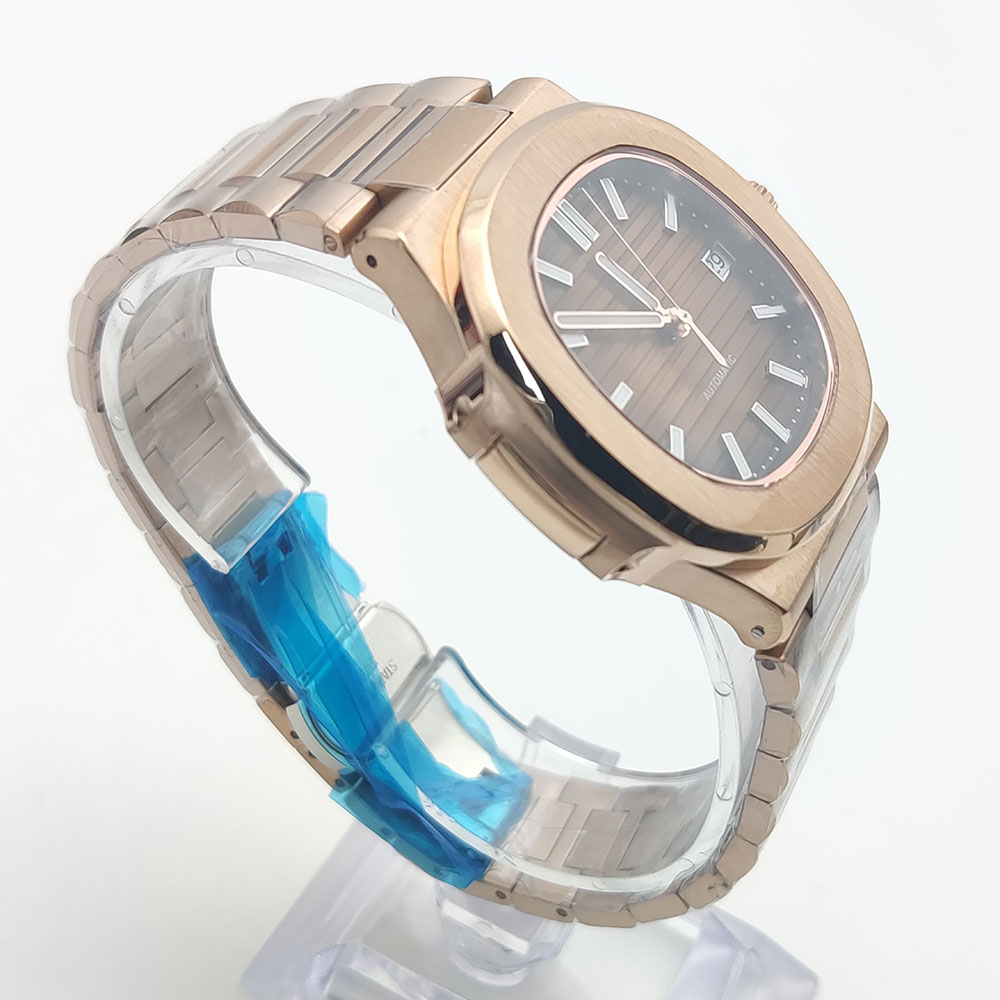 Luxo rosa ouro 40mm quadrado n - Patek Philippe Watch Nautilus avaliação e preço