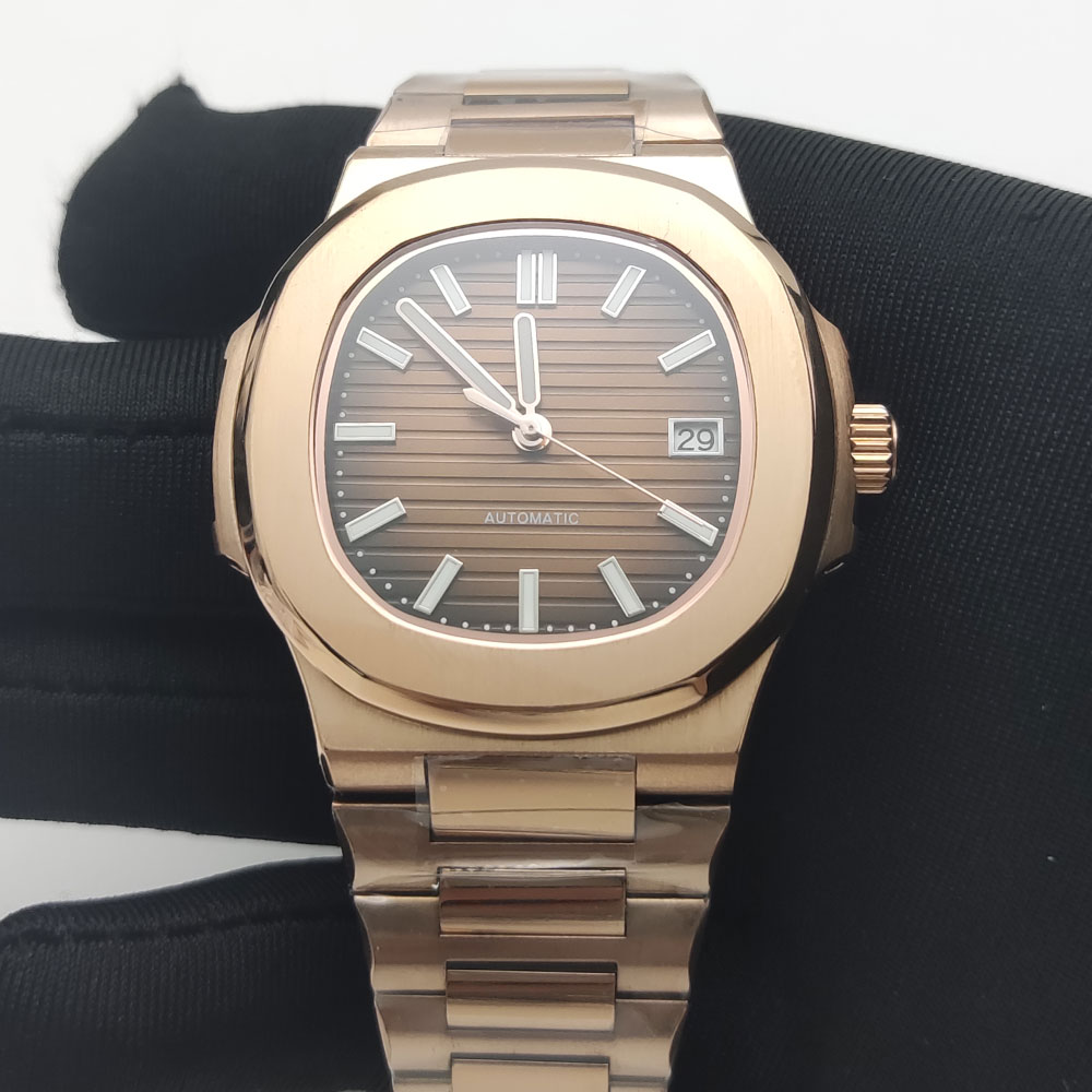 Luxo rosa ouro 40mm quadrado n - Patek Philippe Watch Nautilus avaliação e preço