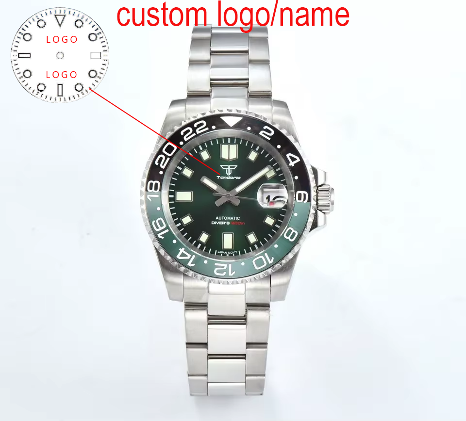 Personalizado 40mm verde mergu - Stainless Bracelet Diver avaliação e preço
