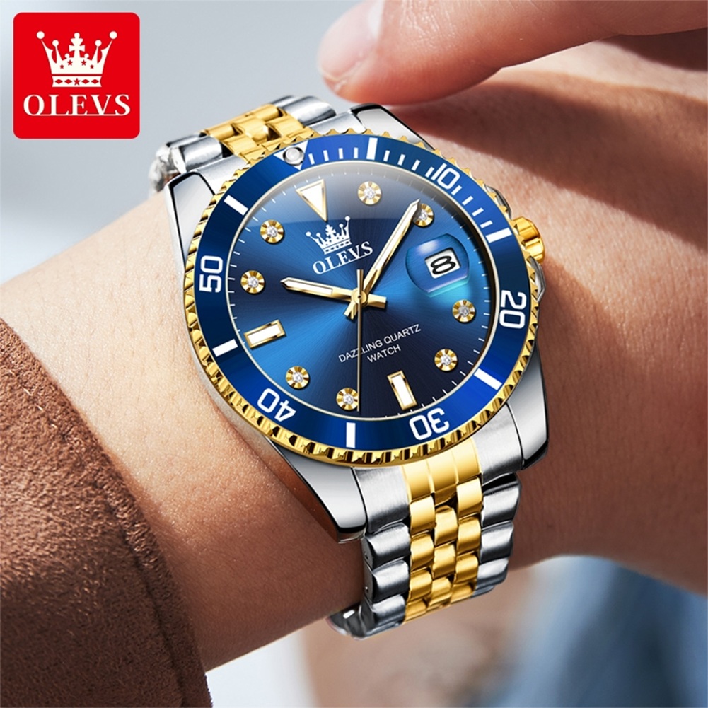 Olevs relógio de luxo negócios - Rolex Watch Submariner avaliação e preço