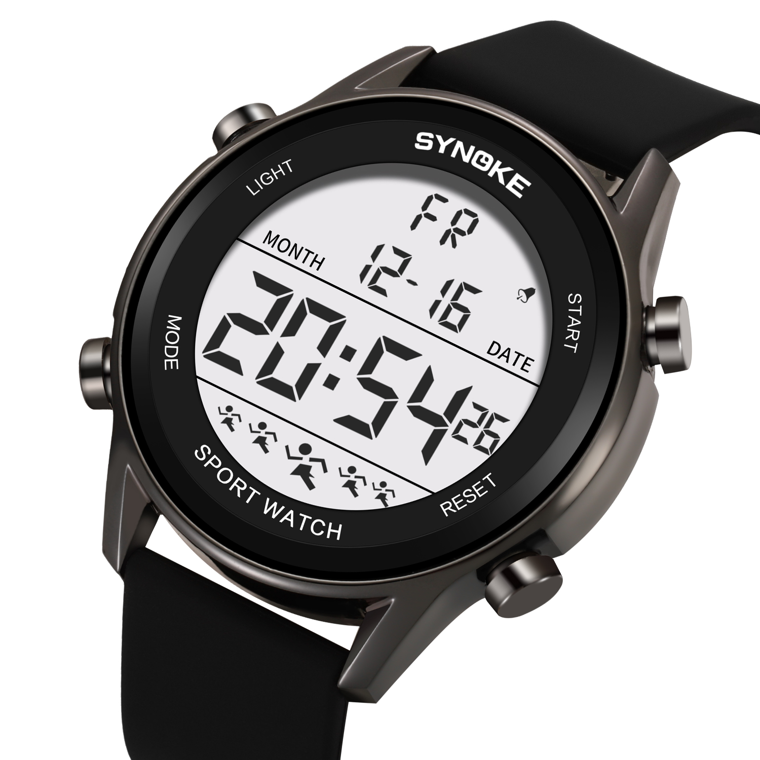 SYNOKE-Relógios Digitais à pro - Rubber Strap Diver avaliação e preço